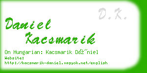 daniel kacsmarik business card